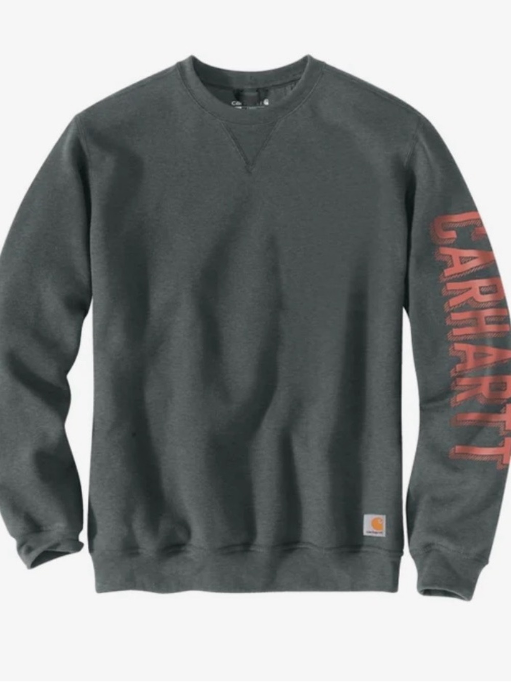 Carhartt Men's Logo Sleeve Crewneck Sweatshirt Loose Fit